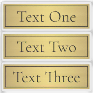 Sticker Classé Faux Gold avec texte noir