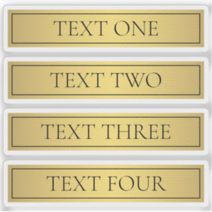 Sticker Classé Faux Gold avec texte noir