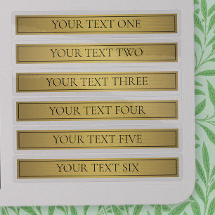 Sticker Classé Faux Gold avec texte noir