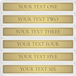 Sticker Classé Faux Gold avec texte noir