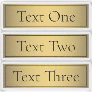 Sticker Classé Faux Gold v2 avec texte noir