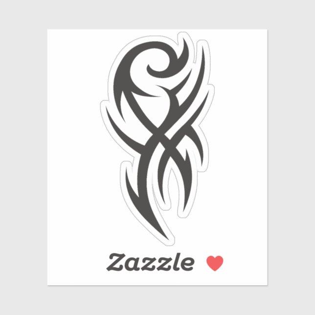 Sticker Classic Tattoo Inspired Line Art Design (Feuille)