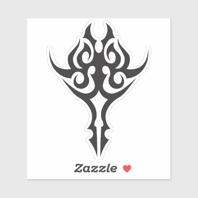 Sticker Classic Tattoo Inspired Line Art Design (Feuille)