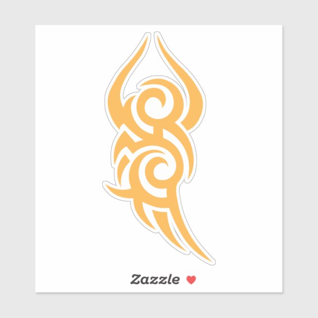 Sticker Classic Tattoo Inspired Line Art Design (Feuille)