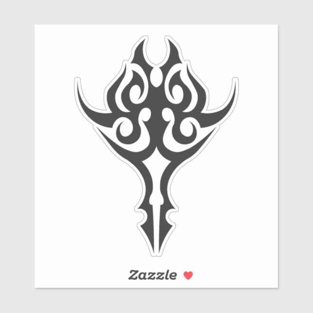 Sticker Classic Tattoo Inspired Line Art Design (Feuille)