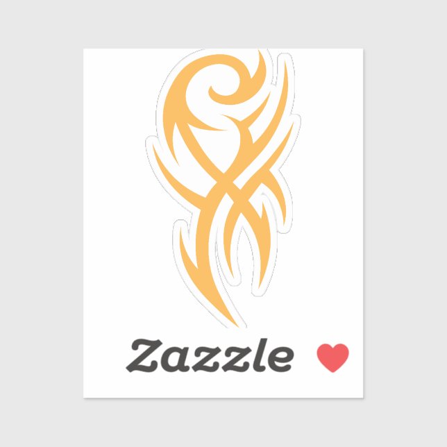 Sticker Classic Tattoo Inspired Line Art Design (Feuille)