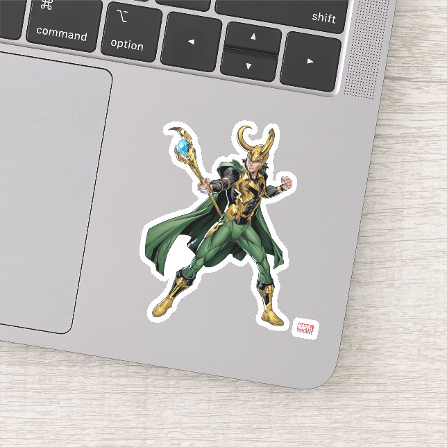 Sticker Classique Avengers | Loki Avec Personnel (Détail)