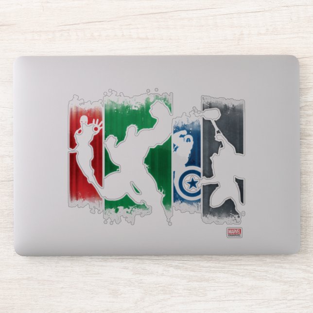 Sticker Classique Avengers | Silhouettes Paint Swatch (Ordinateur)