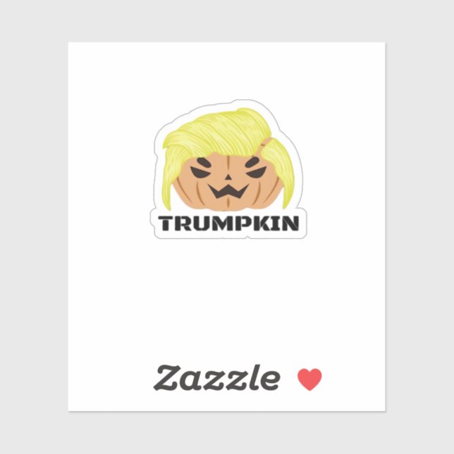 Sticker Classique de Trumpkin d'Halloween (Feuille)