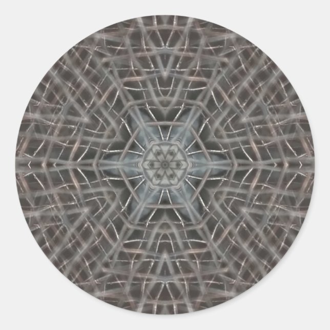 Sticker classique en métal à maille métallique ron (Devant)