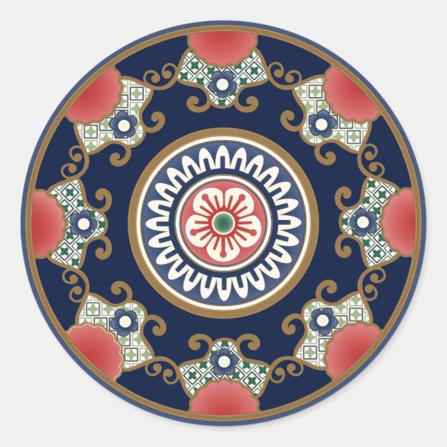 Sticker classique Motif Mah Jongg (Devant)