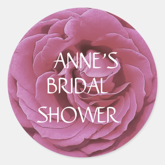 Sticker classique photo rose rose (Devant)