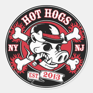 Sticker classique rond Hot Hogs™