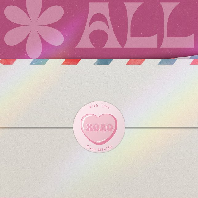 Sticker classique rond pour bonbons de Saint-Valen (Créateur téléchargé)
