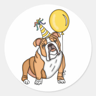 Sticker classique rond pour l'anniversaire de Bull
