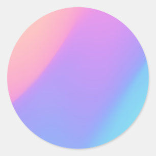Sticker classique rond rose pastel