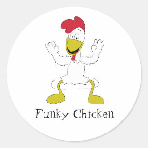 Sticker classique ronde pour danse de poulet