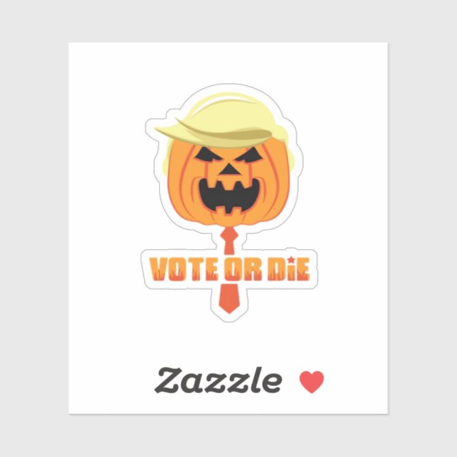 Sticker Classique Trumpkin Pour Halloween (Feuille)