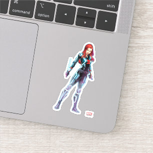 Sticker Classiques Avengers   Black Widow Néon Lumineux