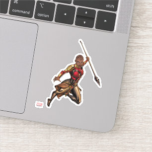 Sticker Classiques Avengers   Okoye bondissant avec sa lan