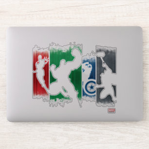 Sticker Classiques des Avengers Silhouettes de Nuanciers