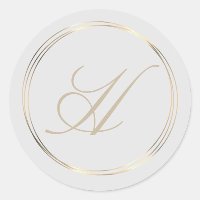 Sticker Classy Monogram Gold Circles Classy (Devant)