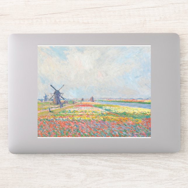 Sticker Claude Monet - Champs de tulipe près de La Haye (Ordinateur)