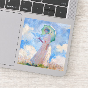 Sticker Claude Monet - Femme avec Parasol face à gauche