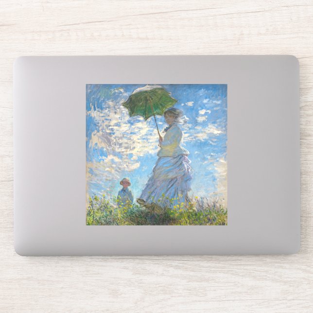 Sticker Claude Monet - La Promenade, Femme avec un Parasol (Ordinateur)