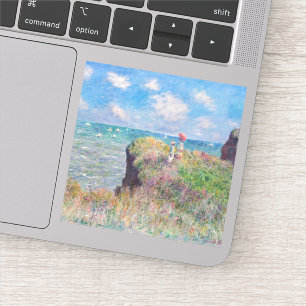 Sticker Claude Monet - Promenade Cliff à Pourville