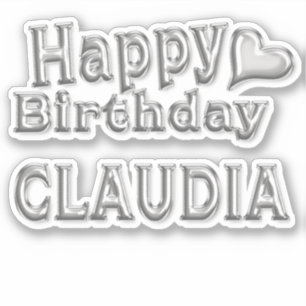 Sticker Claudia Happy Birthday