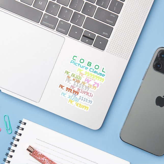 Sticker Clause IMAGE dans le langage de programmation Cobo (Ordinateur portable avec iPhone)