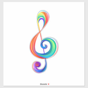 Sticker Clé arc-en-ciel