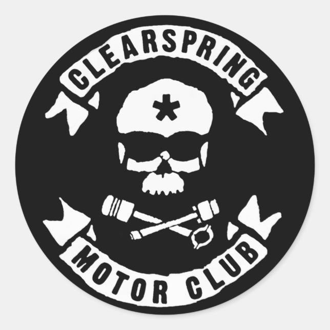 Sticker Clearspring Motor Club #1-1 (Devant)