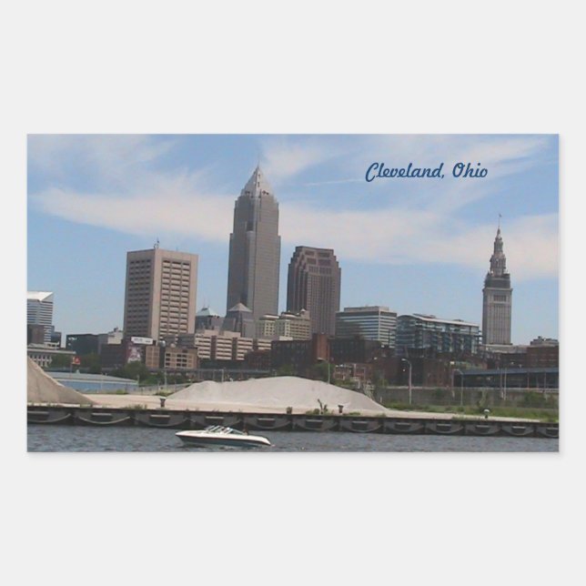 Sticker Cleveland OH Skyline (Devant)