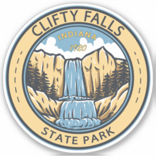 Sticker Clifty Falls State Park Indiana Badge