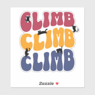 Sticker Climb Cats Édition Couleurs Vintage