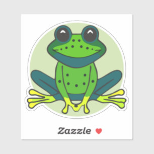 Sticker Clipart de dessin de grenouille verte Design-74742