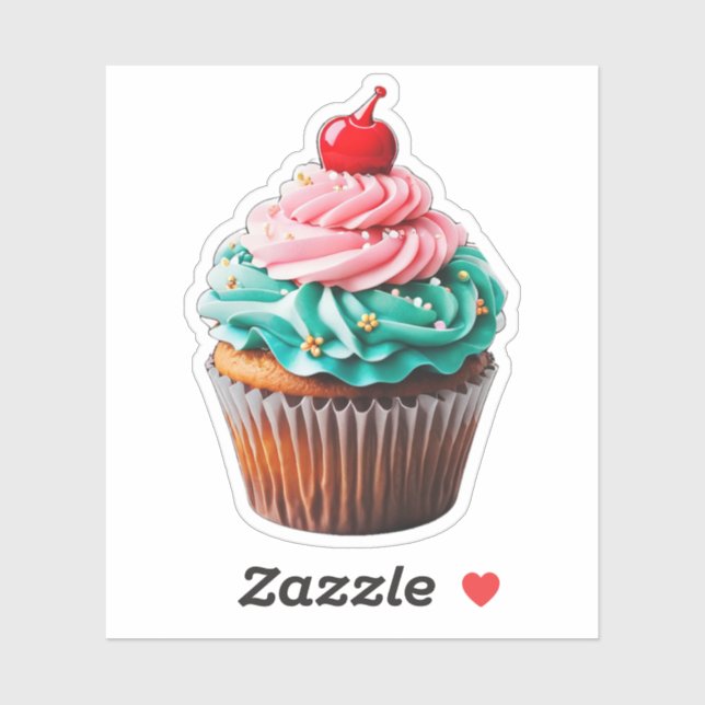 Sticker Clipart d'illustration de dessert de Cupcake d'ann (Feuille)
