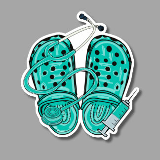 Sticker Clogs, stéthoscope et seringue imperméables