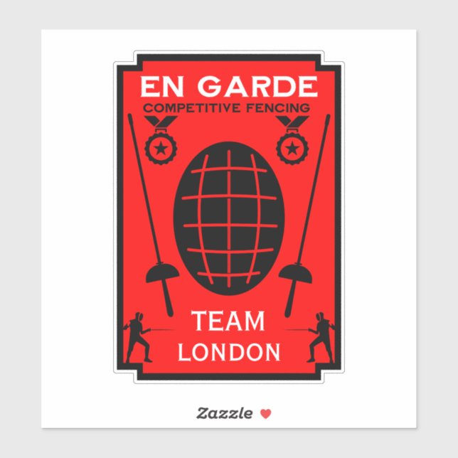 Sticker Clôture de l'épée concurrentielle (Feuille)