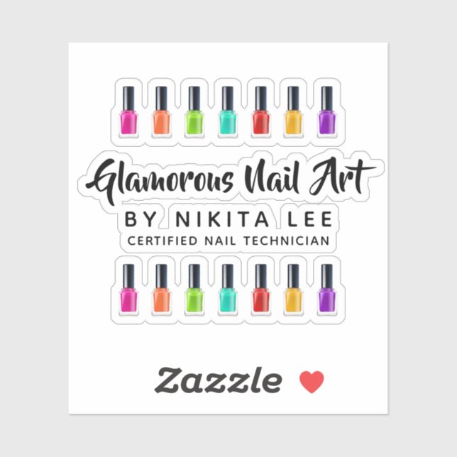 Sticker Clou arc-en-ciel brillant polonais Art Tech Salon  (Feuille)