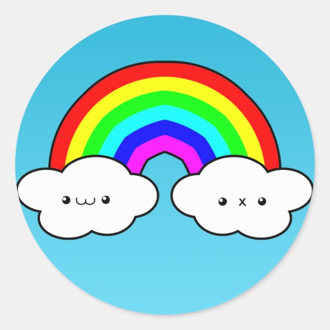 Sticker Cloud Arc-en-ciel (Devant)