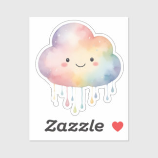 Sticker Cloud Arc-en-ciel Kawaii