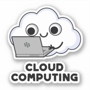 Sticker Cloud Computing Funny Ordinateur Météo Pun