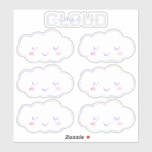 Sticker Cloud Neuf filles 9e fête d'anniversaire Kawaii