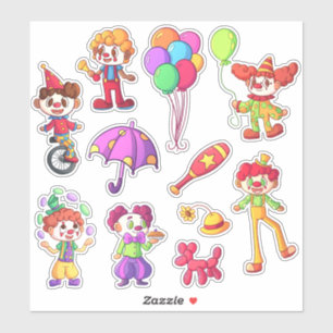 Sticker Clowns de cirque pour enfants