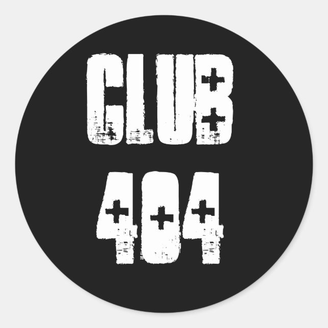 Sticker "Club 404" avec police d'ambulance de tir (Devant)
