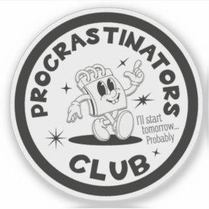 Sticker Club des Procrastinateurs