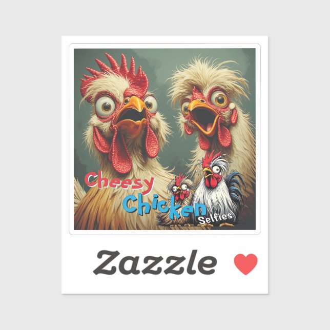 Sticker  “Cluckin' Around” May & John Selfie Vinyl  (Feuille)